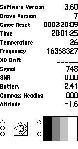 Testmodus etrex Vista 3 KB